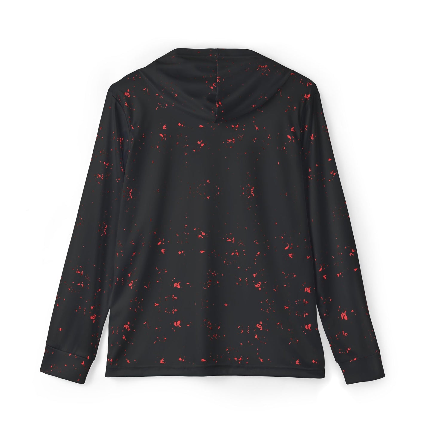 Splash of Red Men's Sports Warmup Hoodie - Cool Splatter Design for Active Lifestyle