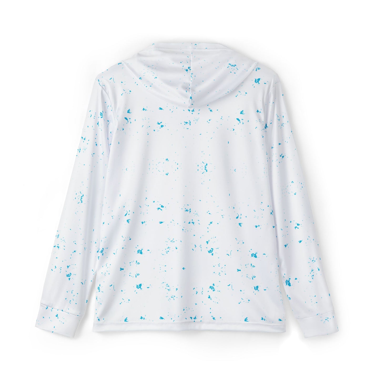 Splash of Blue Men's Sports Warmup Hoodie - Cool Splatter Design for Active Lifestyle