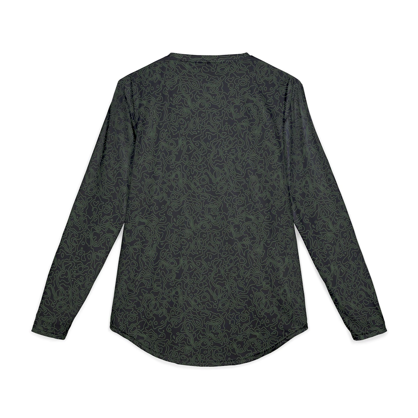 Grey Topography Men's UV Protection Long Sleeve Shirt