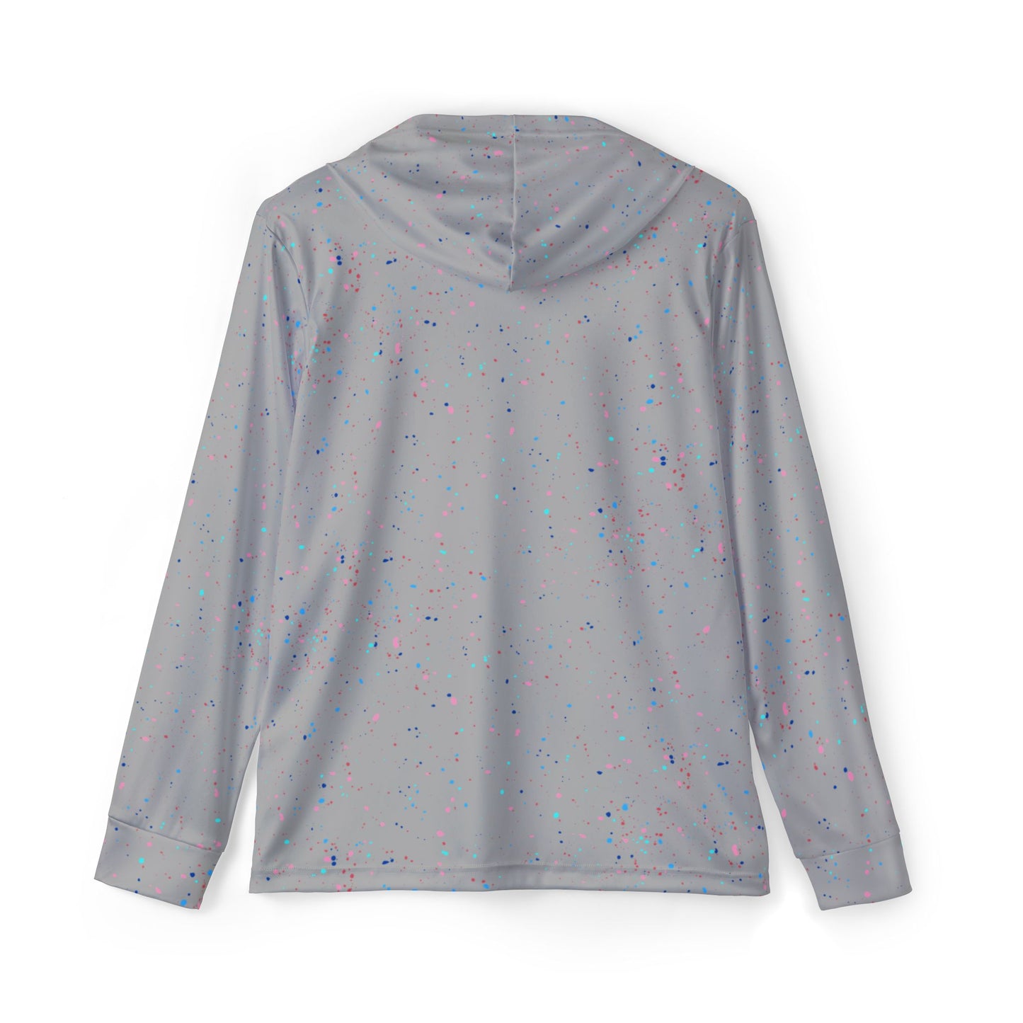 Grey Pastel Drip Men's Sports Warmup Hoodie