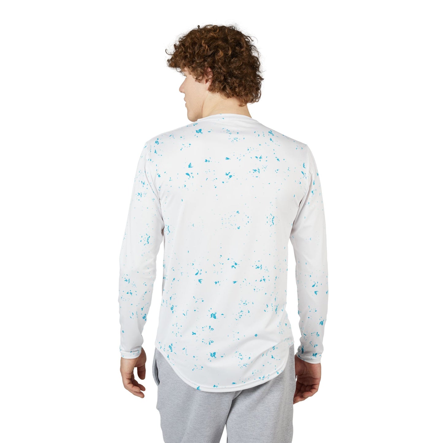 Splash of Blue Men's UV Protection Long Sleeve Shirt