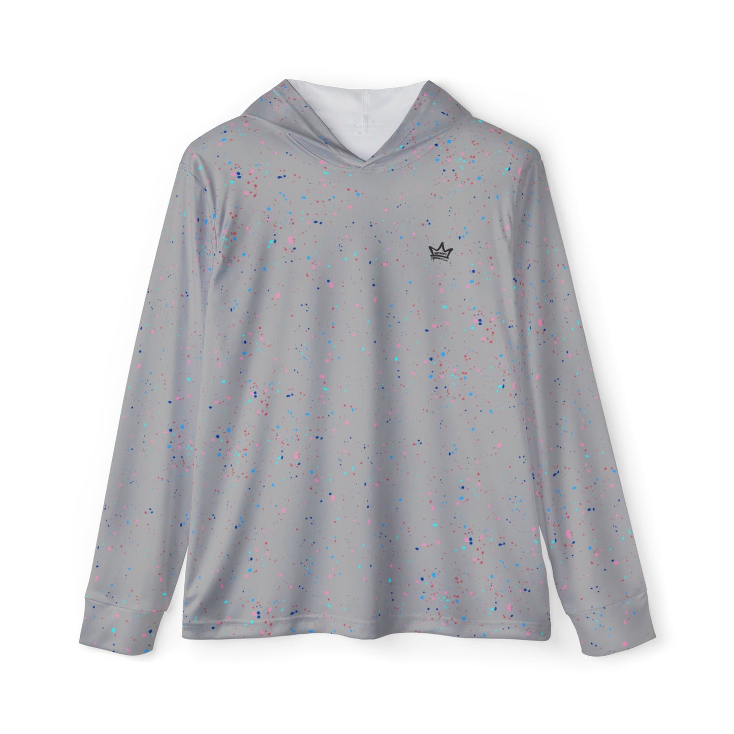 Grey Pastel Drip Men's Sports Warmup Hoodie