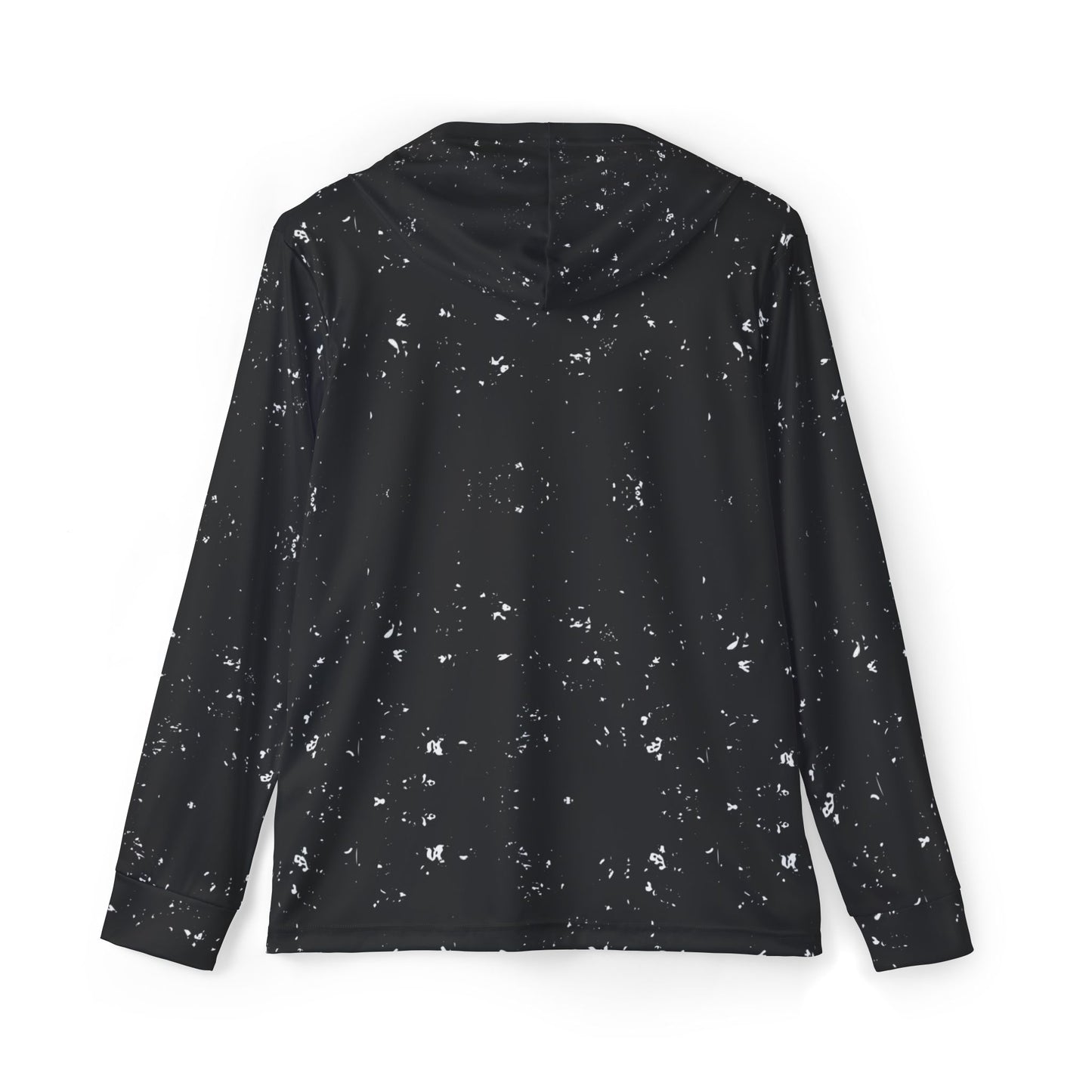 Mint White Splatter Men's Sports Warmup Hoodie (AOP)